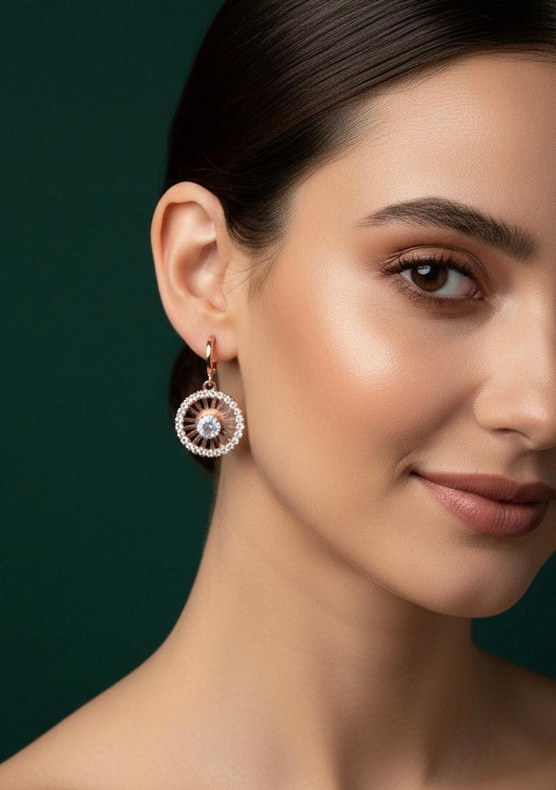 Rose Gold Stainless Earrings - Indya