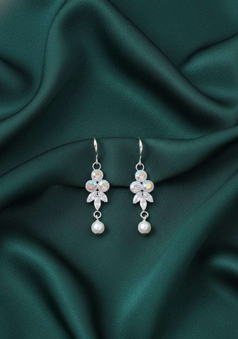 Silver Stainless Earrings - Indya