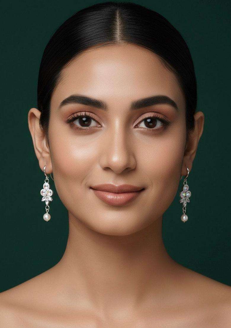 Silver Stainless Earrings - Indya
