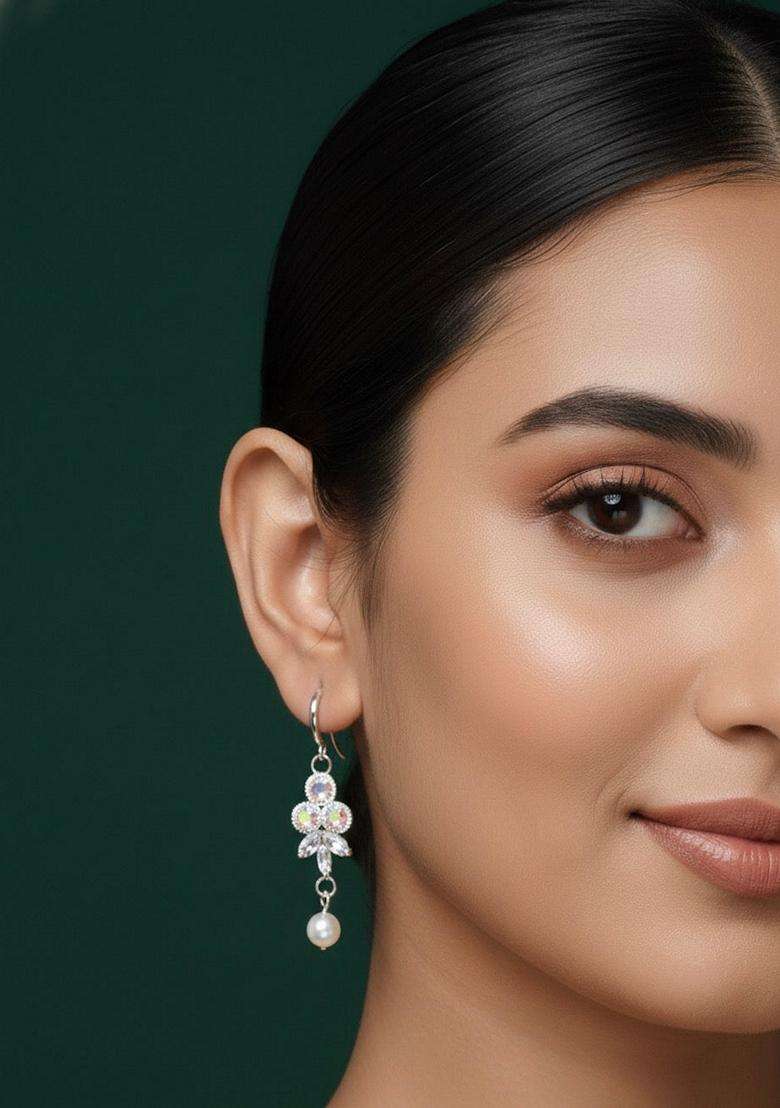 Silver Stainless Earrings - Indya