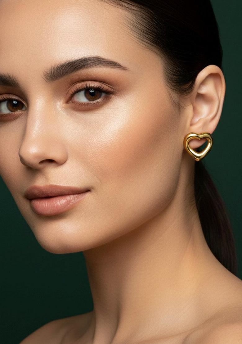 Gold Stainless Earrings - Indya