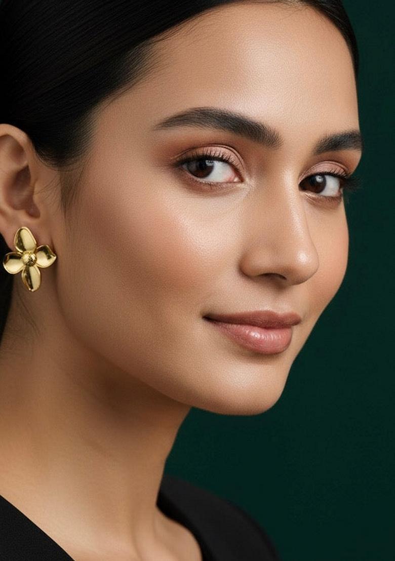 Gold Stainless Earrings - Indya