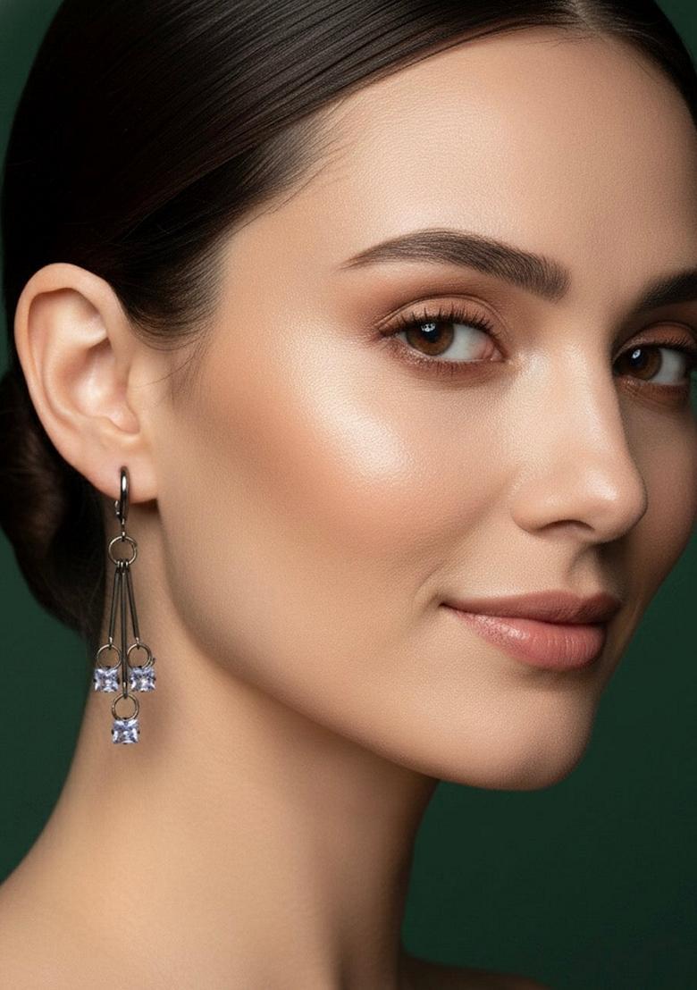 Black Stainless Earrings - Indya