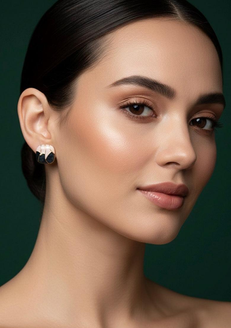 Black Stainless Earrings - Indya