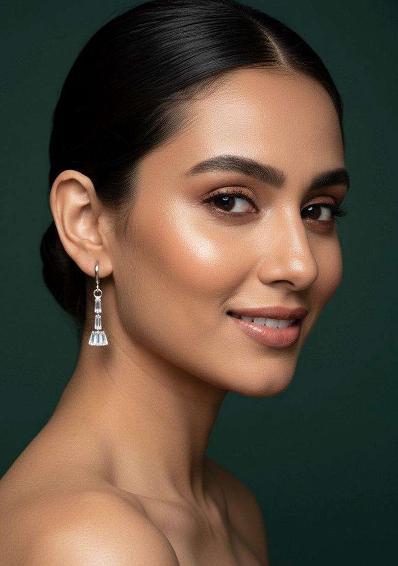 Silver Stainless Earrings - Indya