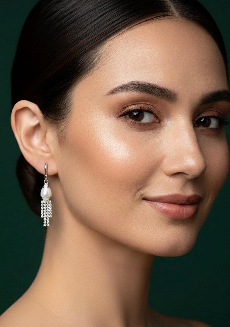 Silver Stainless Earrings - Indya