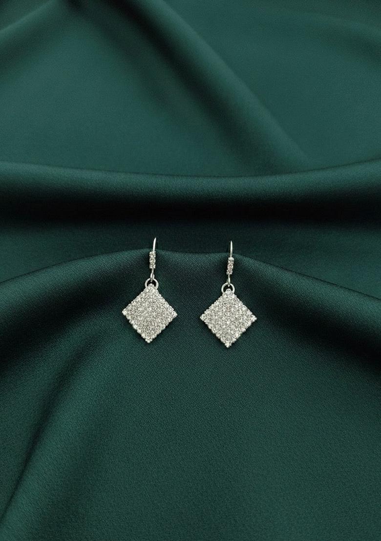 Silver Stainless Earrings - Indya