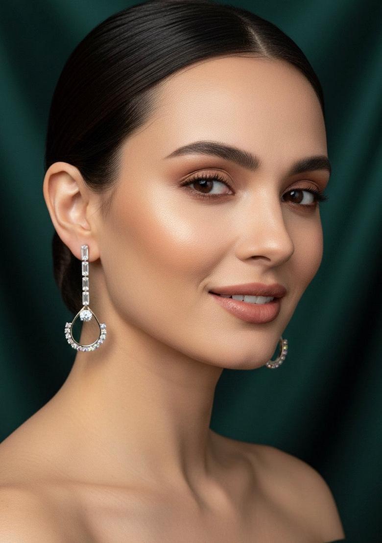 Silver Stainless Earrings - Indya