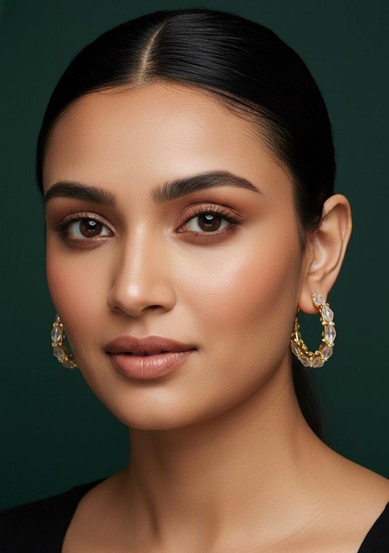 Gold Stainless Earrings - Indya