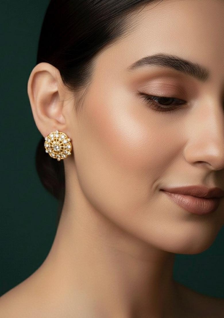 Gold Stainless Earrings - Indya