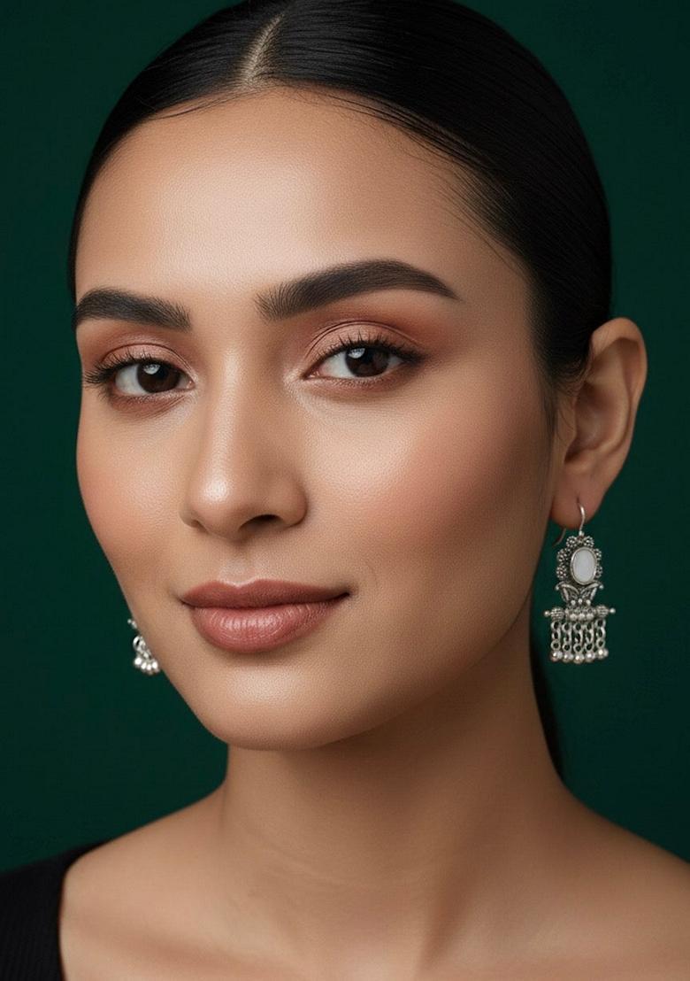 Silver Stainless Earrings - Indya
