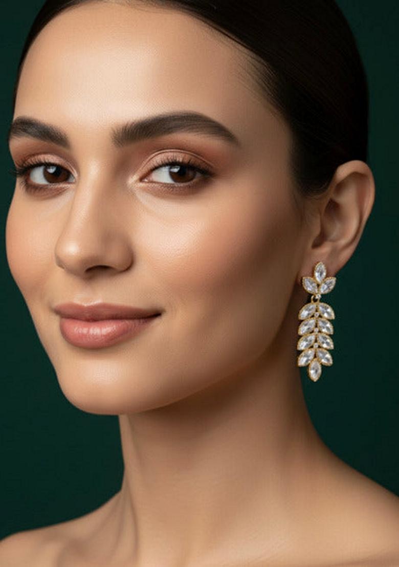 Gold Stainless Earrings - Indya