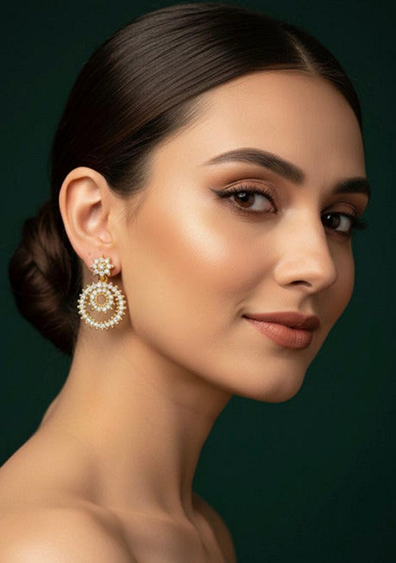 Gold Stainless Earrings - Indya