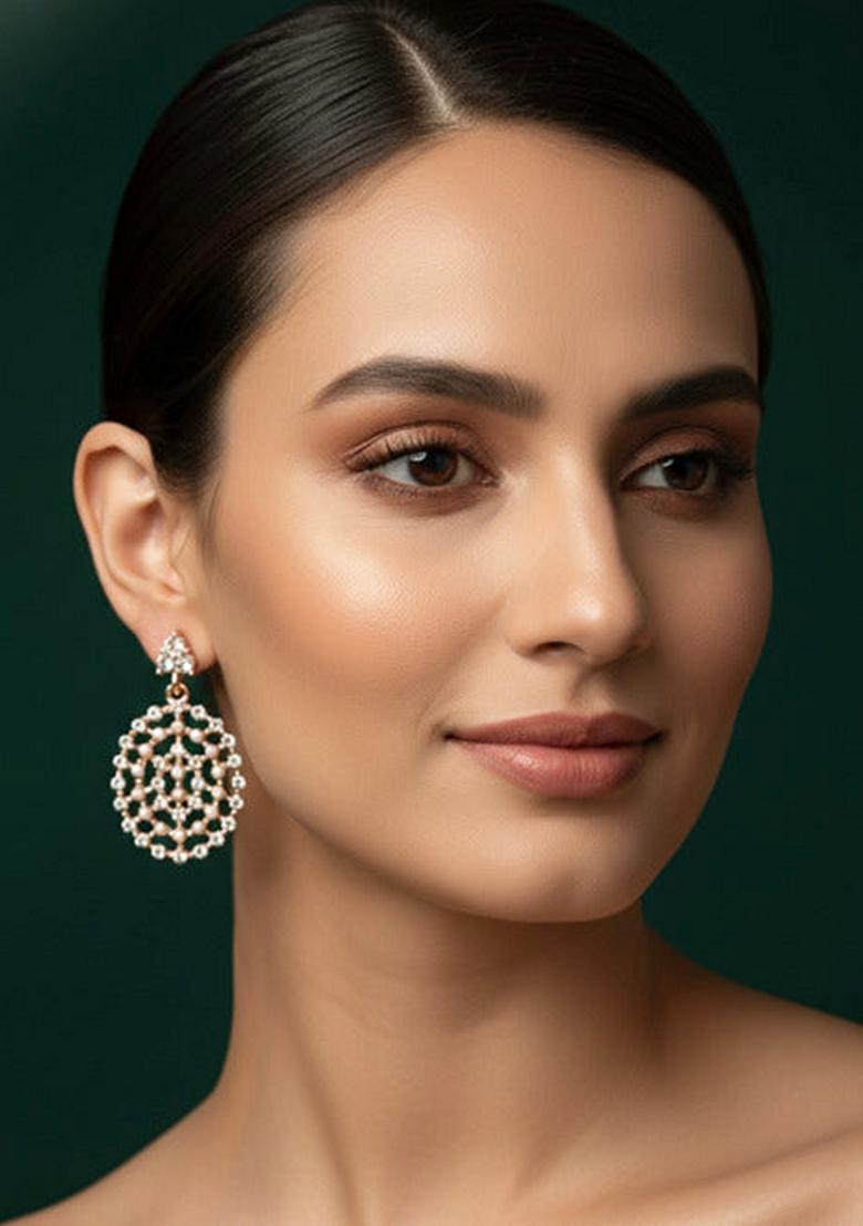 Gold Stainless Earrings - Indya