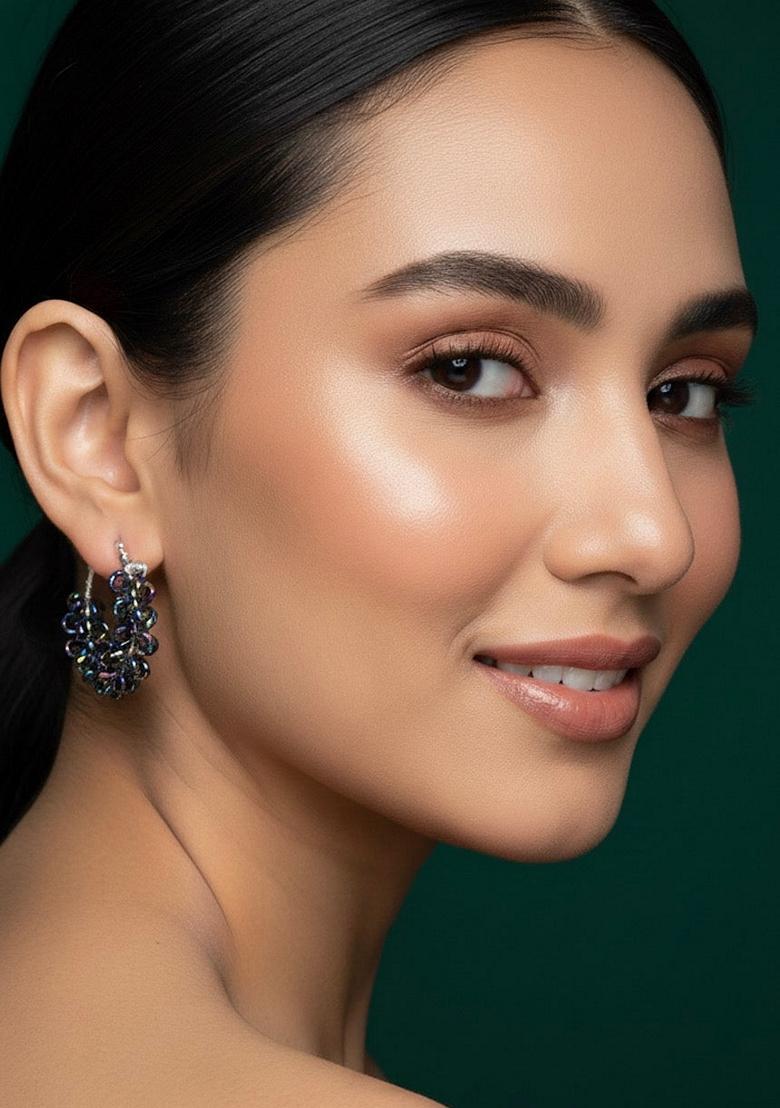 Black Stainless Earrings - Indya