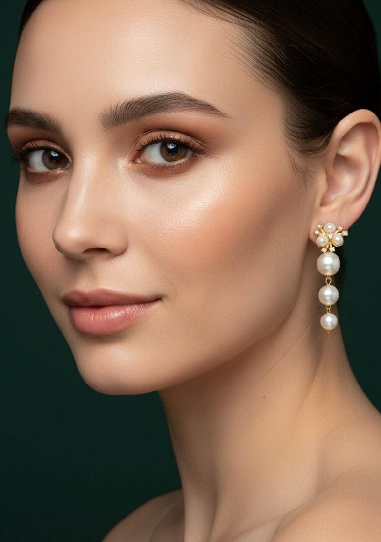 Gold Stainless Earrings - Indya