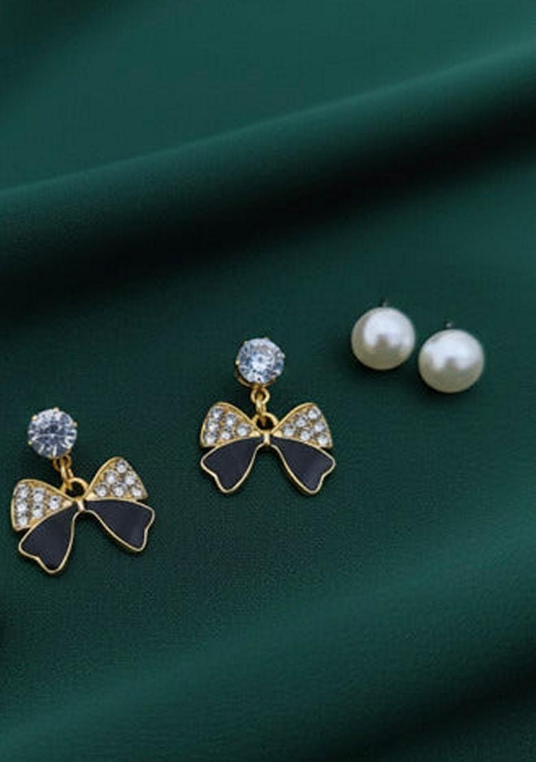 Gold Stainless Earrings - Indya