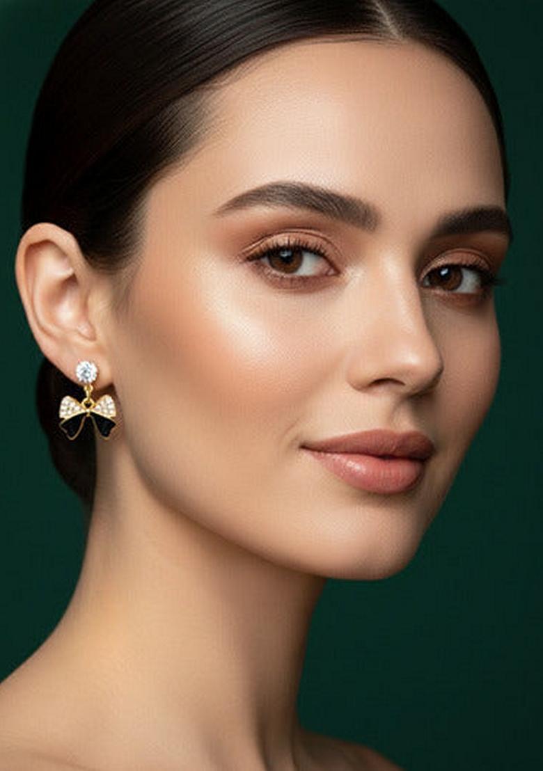 Gold Stainless Earrings - Indya