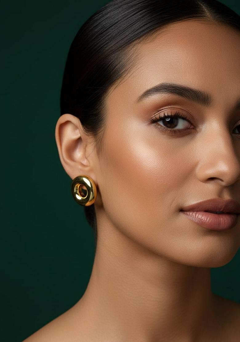 Gold Stainless Earrings - Indya