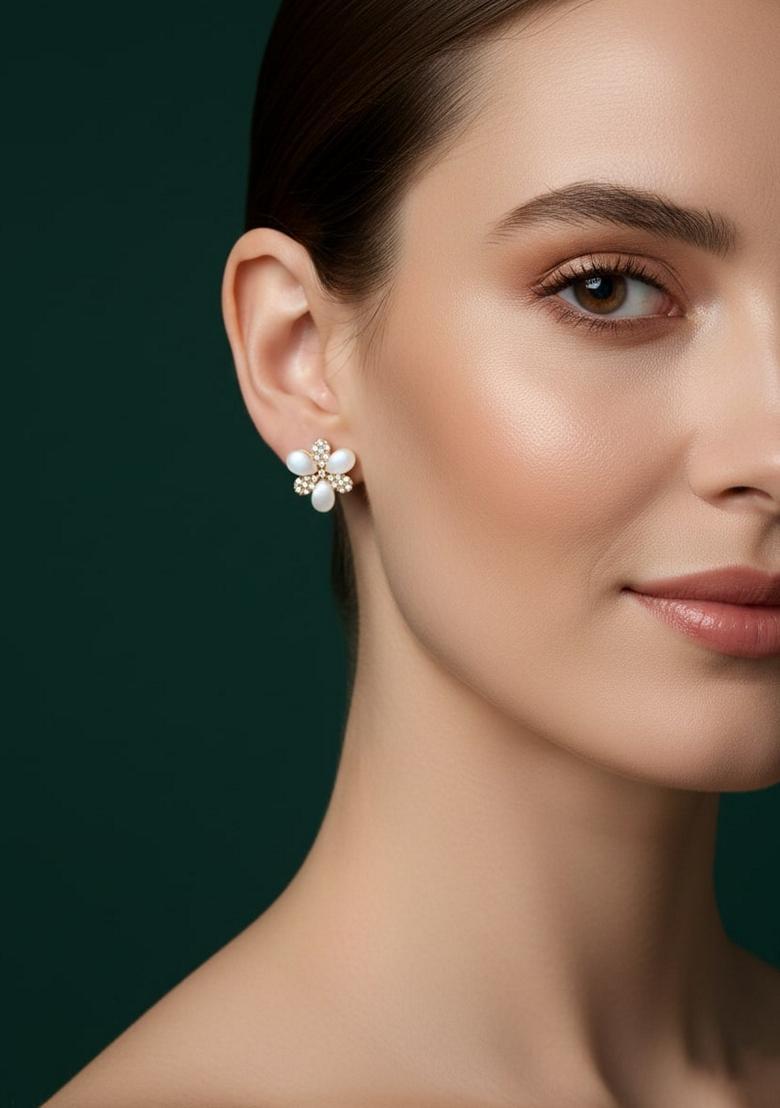 Gold Stainless Earrings - Indya