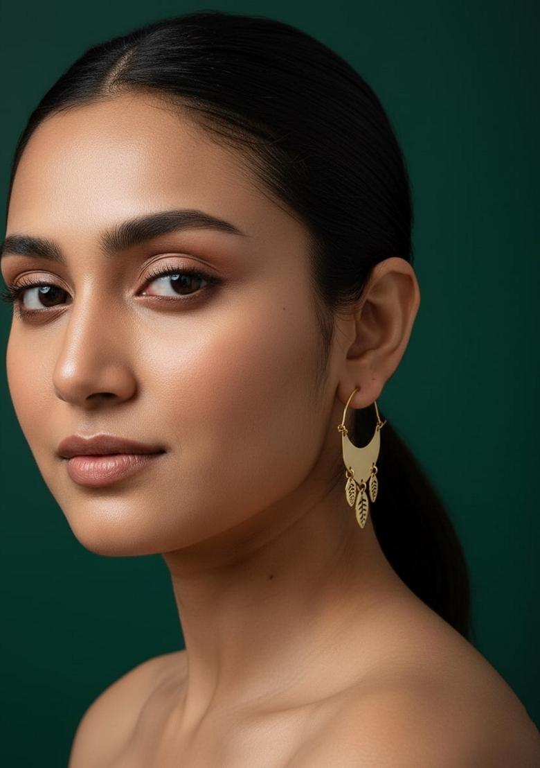 Gold Stainless Earrings - Indya