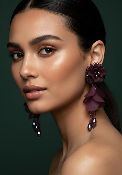 Purple Stainless Earrings