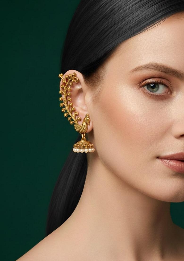 Gold Stainless Earrings - Indya