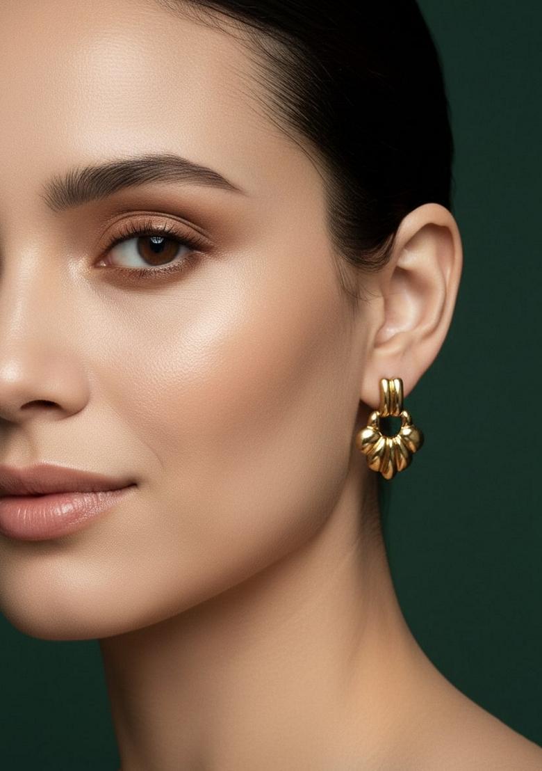 Gold Stainless Earrings - Indya
