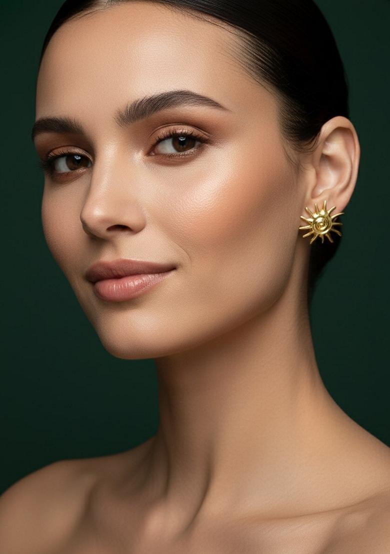 Gold Stainless Earrings - Indya