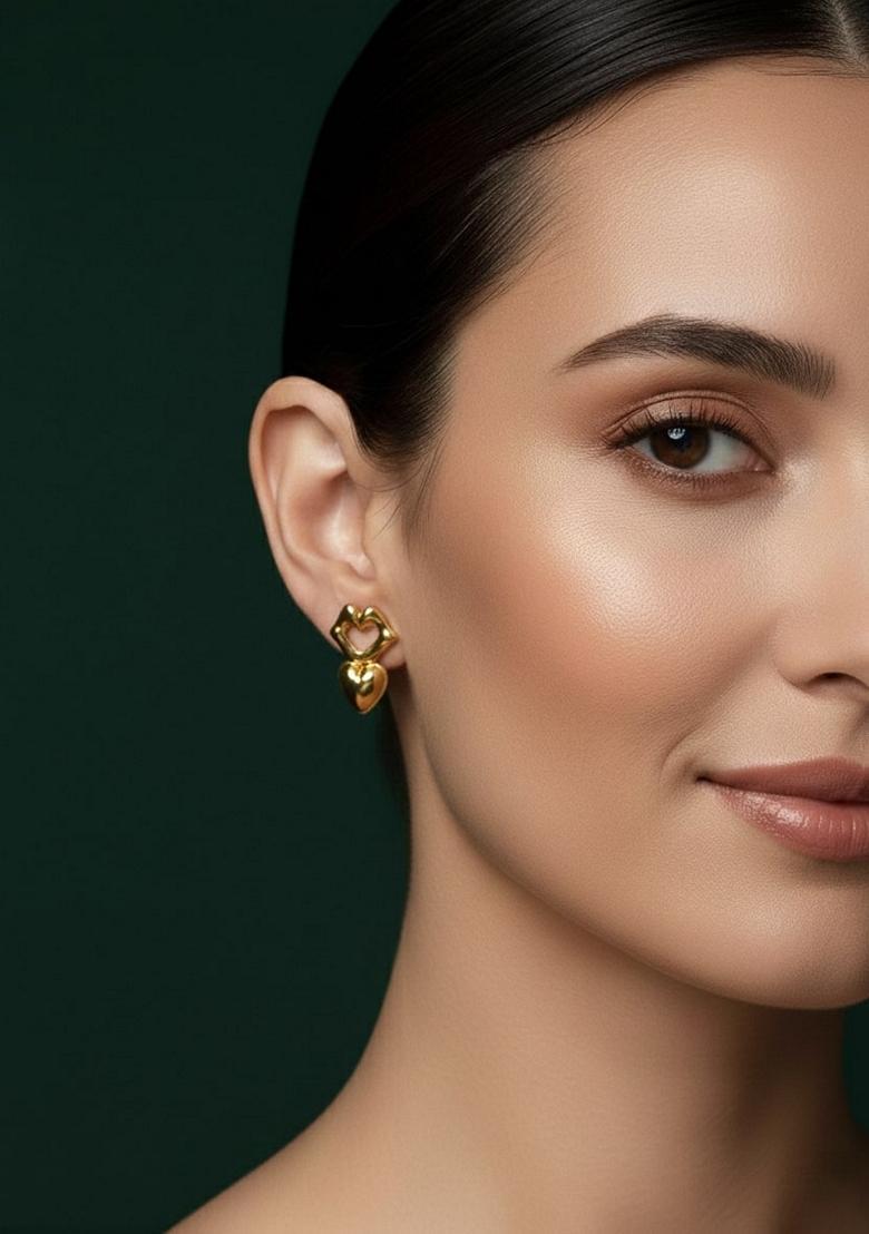 Gold Stainless Earrings - Indya