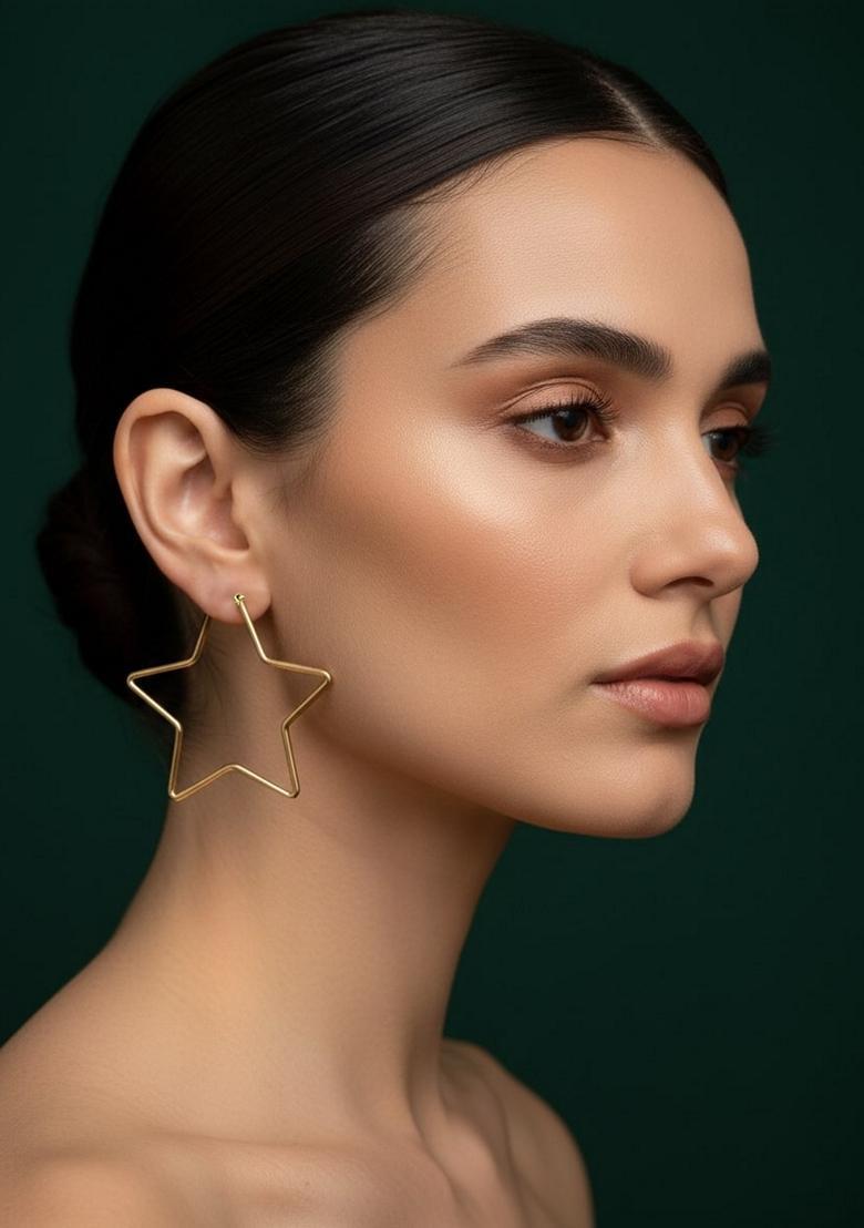 Gold Stainless Earrings - Indya