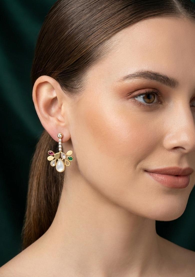 Gold Stainless Earrings - Indya