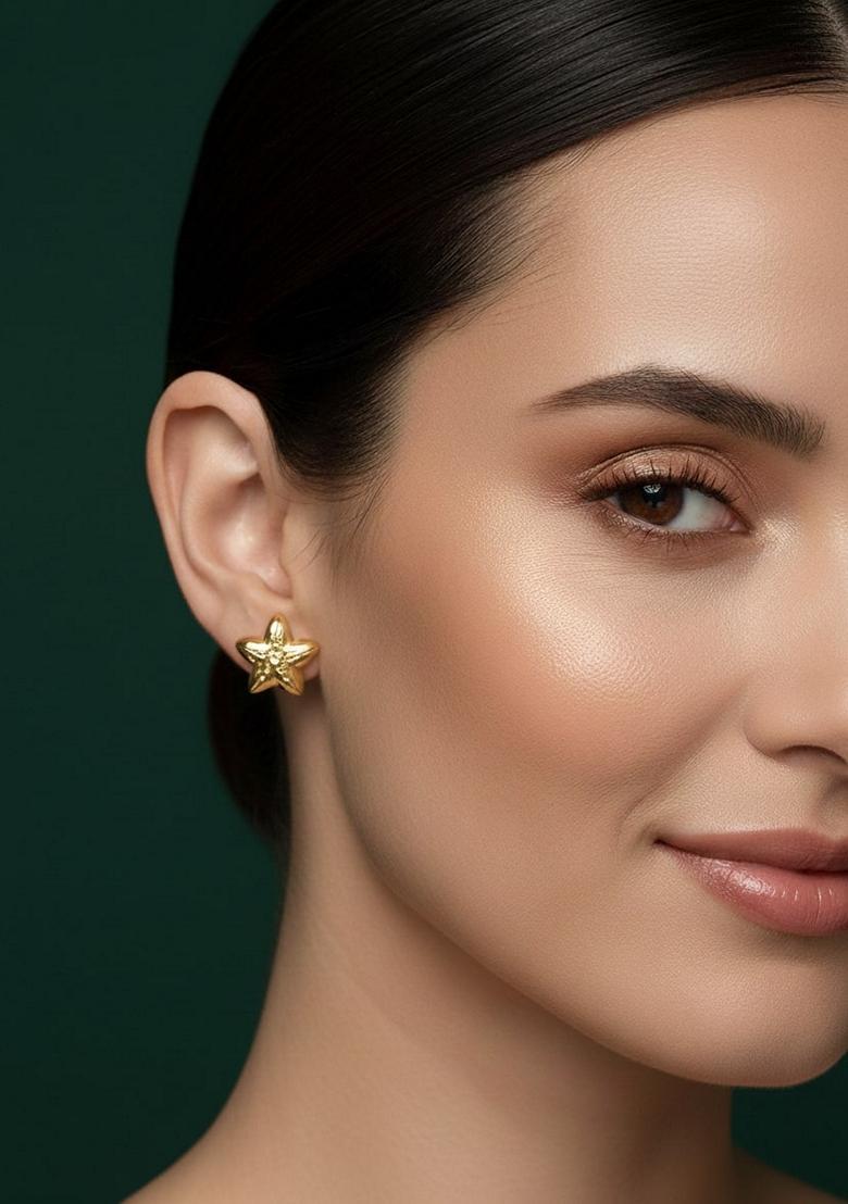 Gold Stainless Earrings - Indya