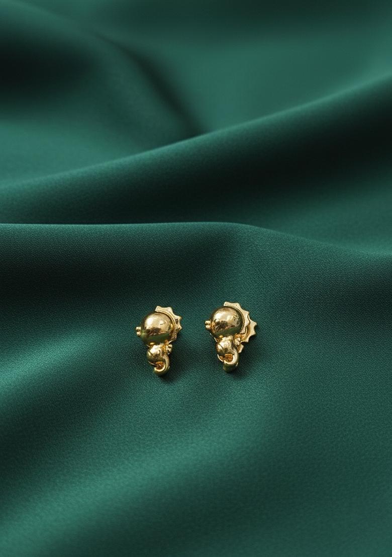 Gold Stainless Earrings - Indya