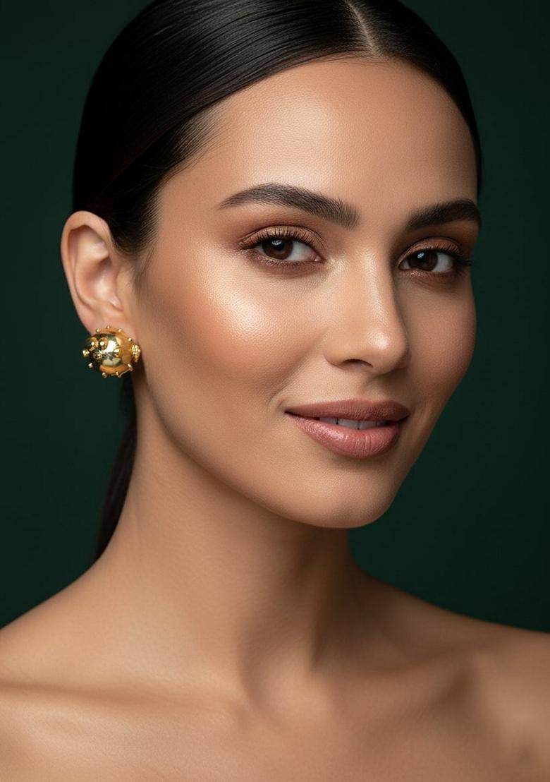 Gold Stainless Earrings - Indya