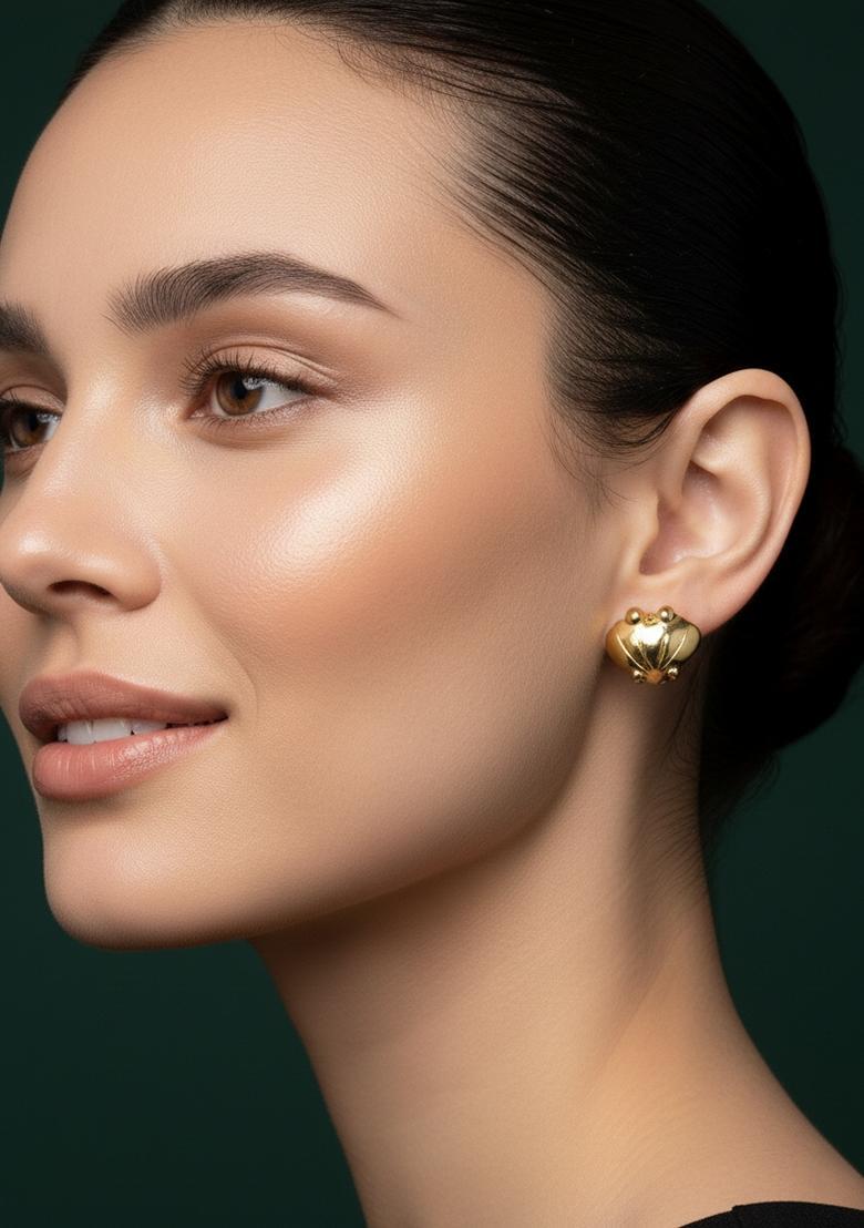 Gold Stainless Earrings - Indya