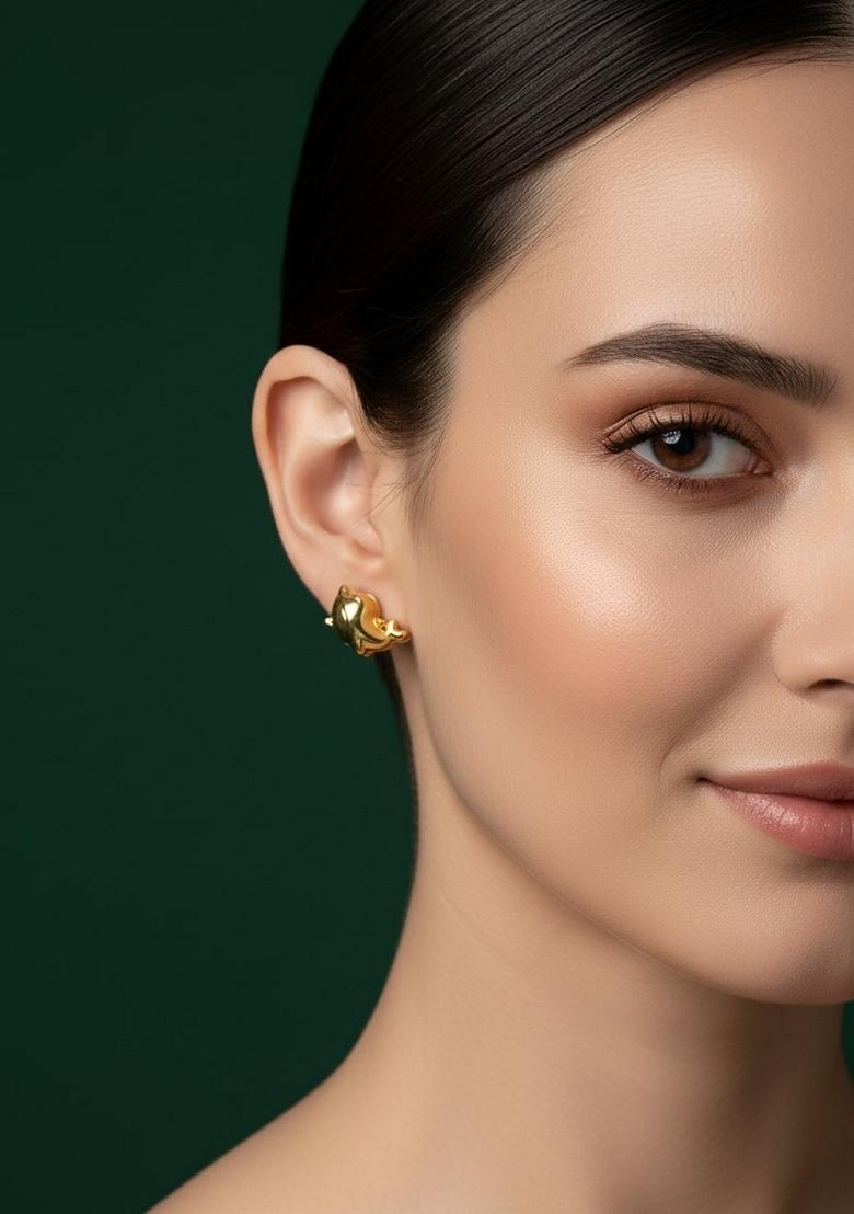 Gold Stainless Earrings - Indya