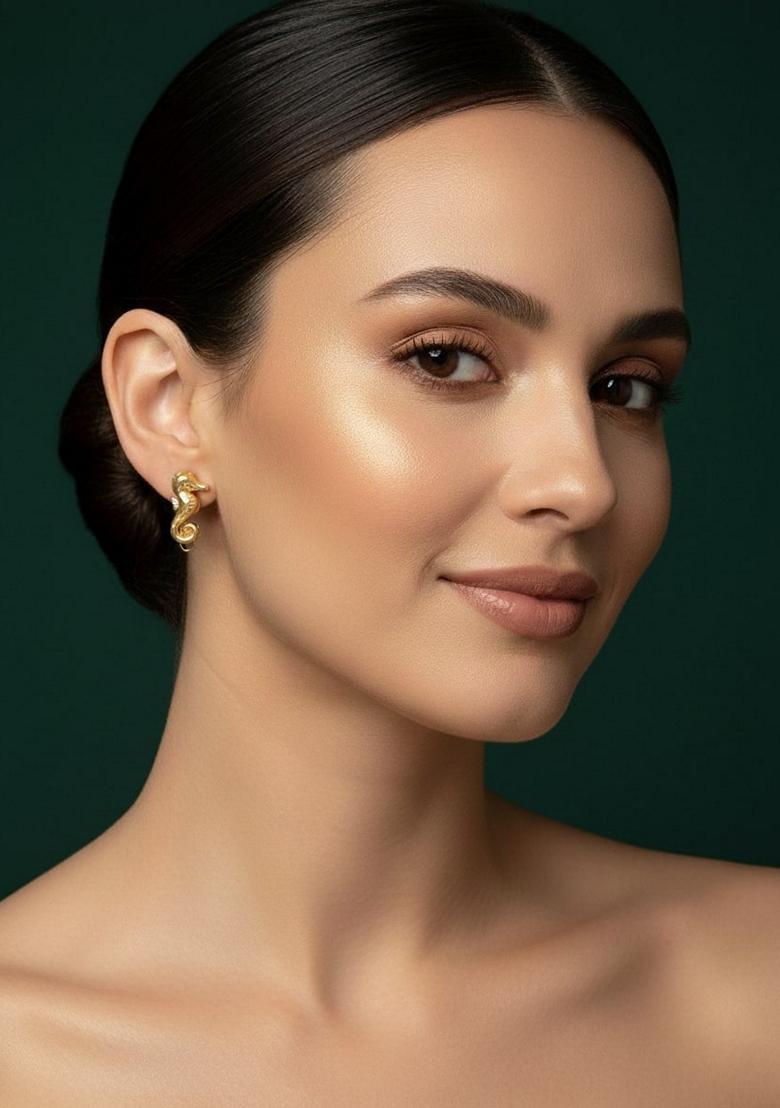 Gold Stainless Earrings - Indya