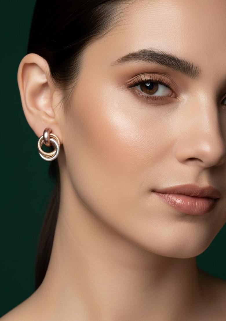 Gold Stainless Earrings - Indya
