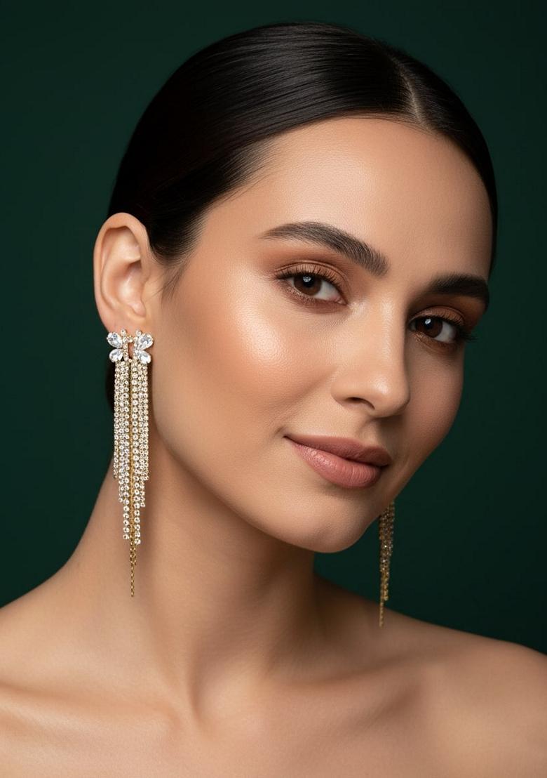 Gold Stainless Earrings - Indya