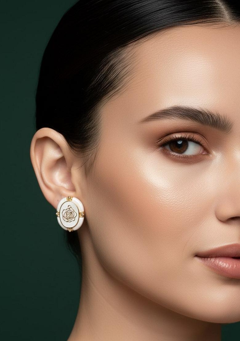 Gold Stainless Earrings - Indya