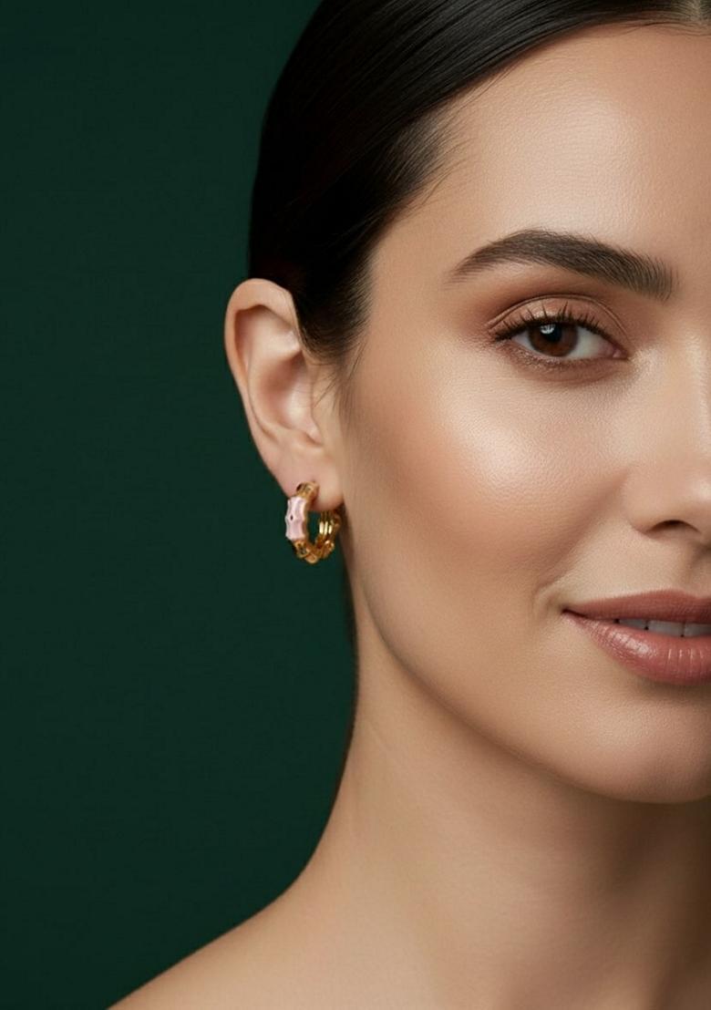 Gold Stainless Earrings - Indya