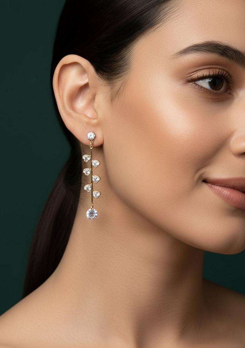 Gold Stainless Earrings - Indya