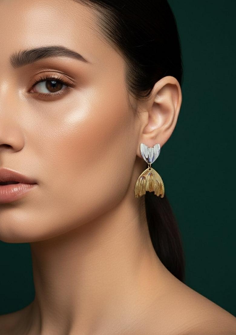 Gold Stainless Earrings - Indya