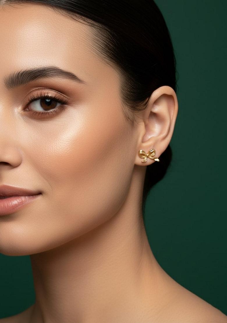Gold Stainless Earrings - Indya