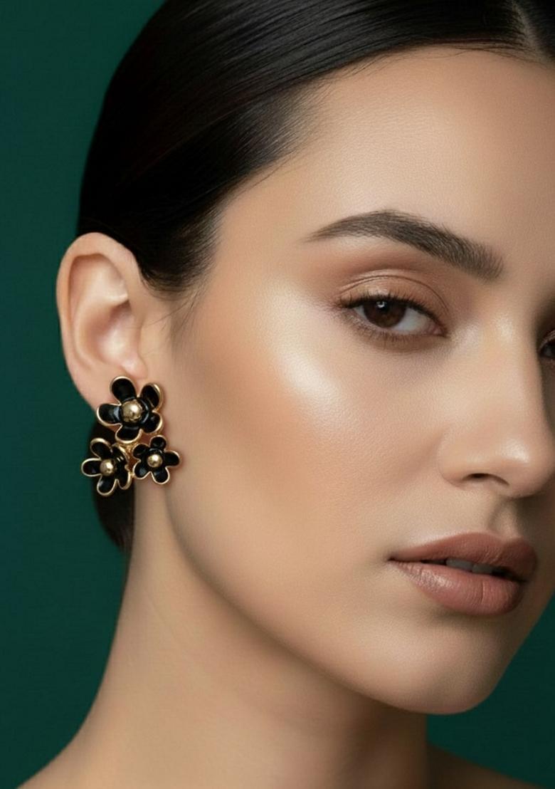 Gold Stainless Earrings - Indya
