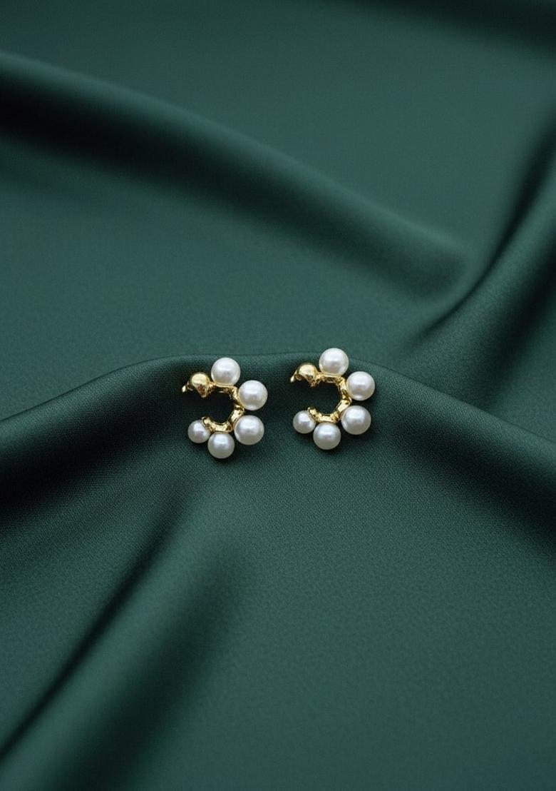 Gold Stainless Earrings - Indya
