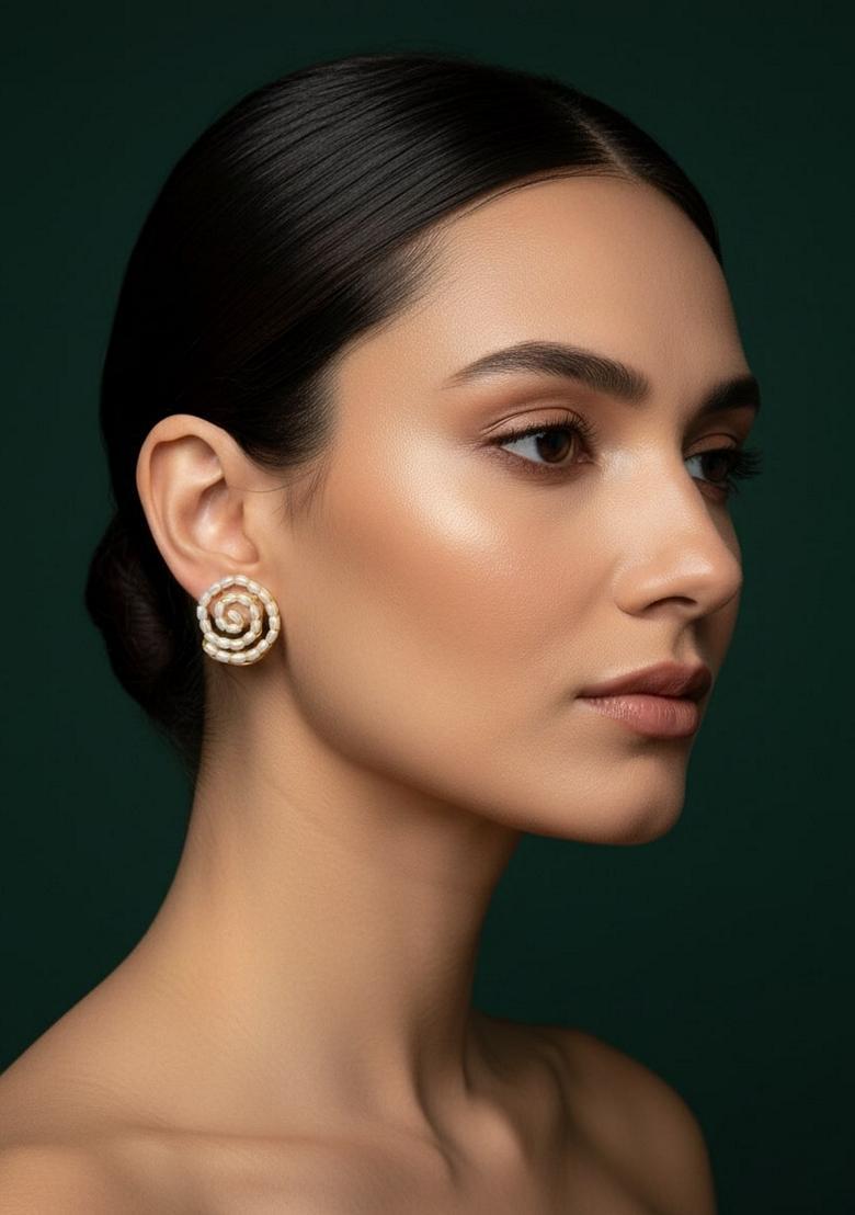 Gold Stainless Earrings - Indya