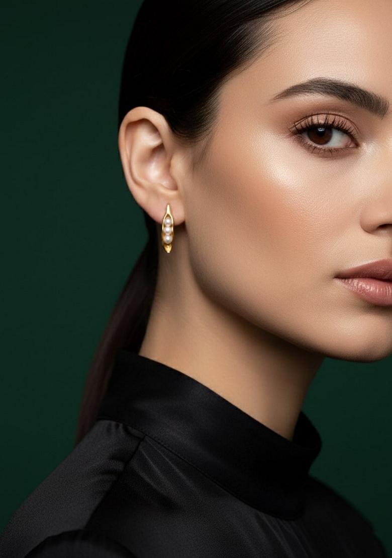 Gold Stainless Earrings - Indya