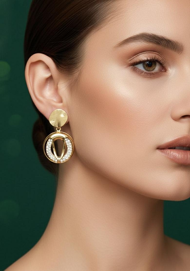 Gold Stainless Earrings - Indya
